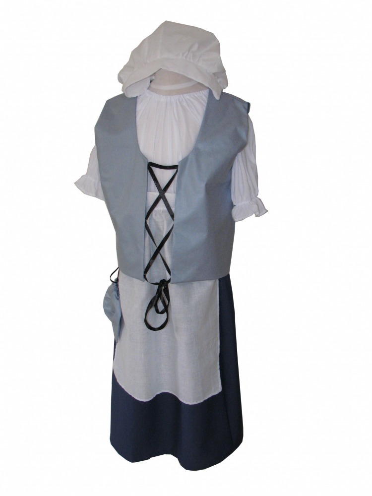 Girl's Medieval Tudor Costume Age 10 - 12 Years Image